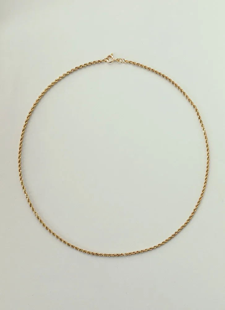 Rope necklace 14k gold