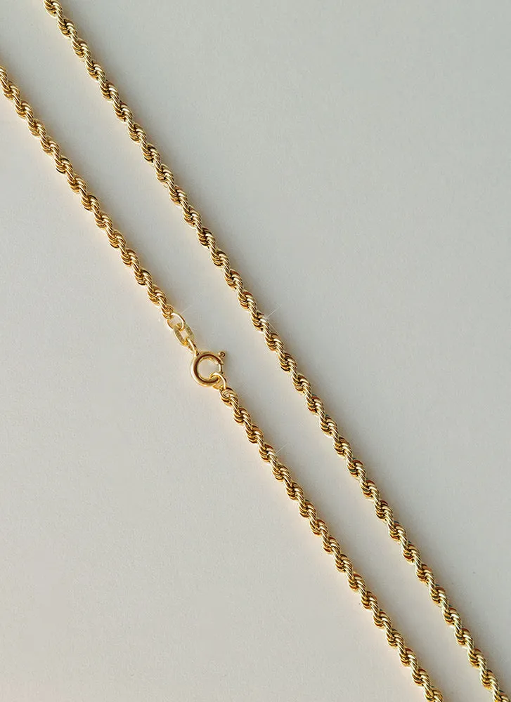 Rope necklace 14k gold