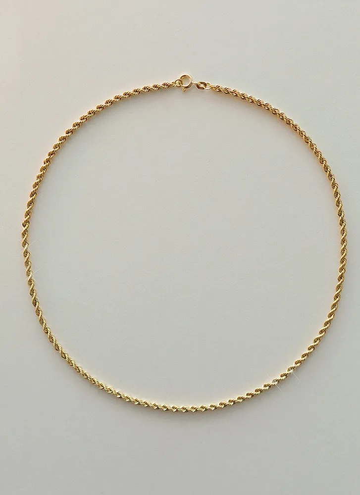 Rope necklace 14k gold