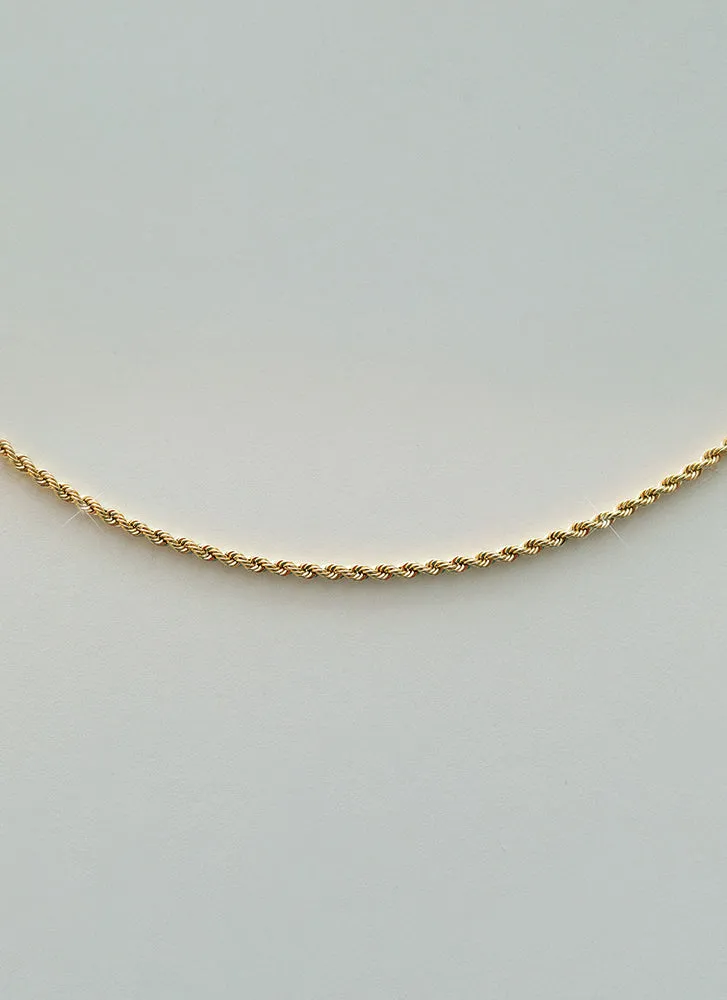 Rope necklace 14k gold