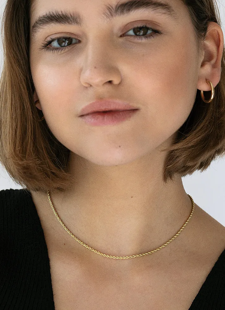 Rope necklace 14k gold