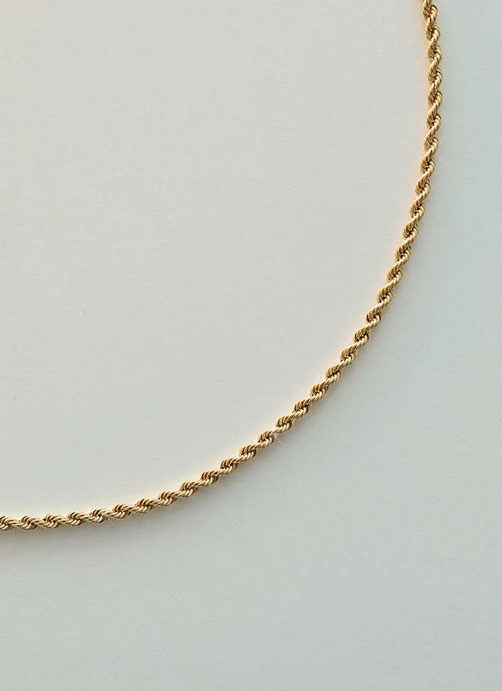 Rope necklace 14k gold