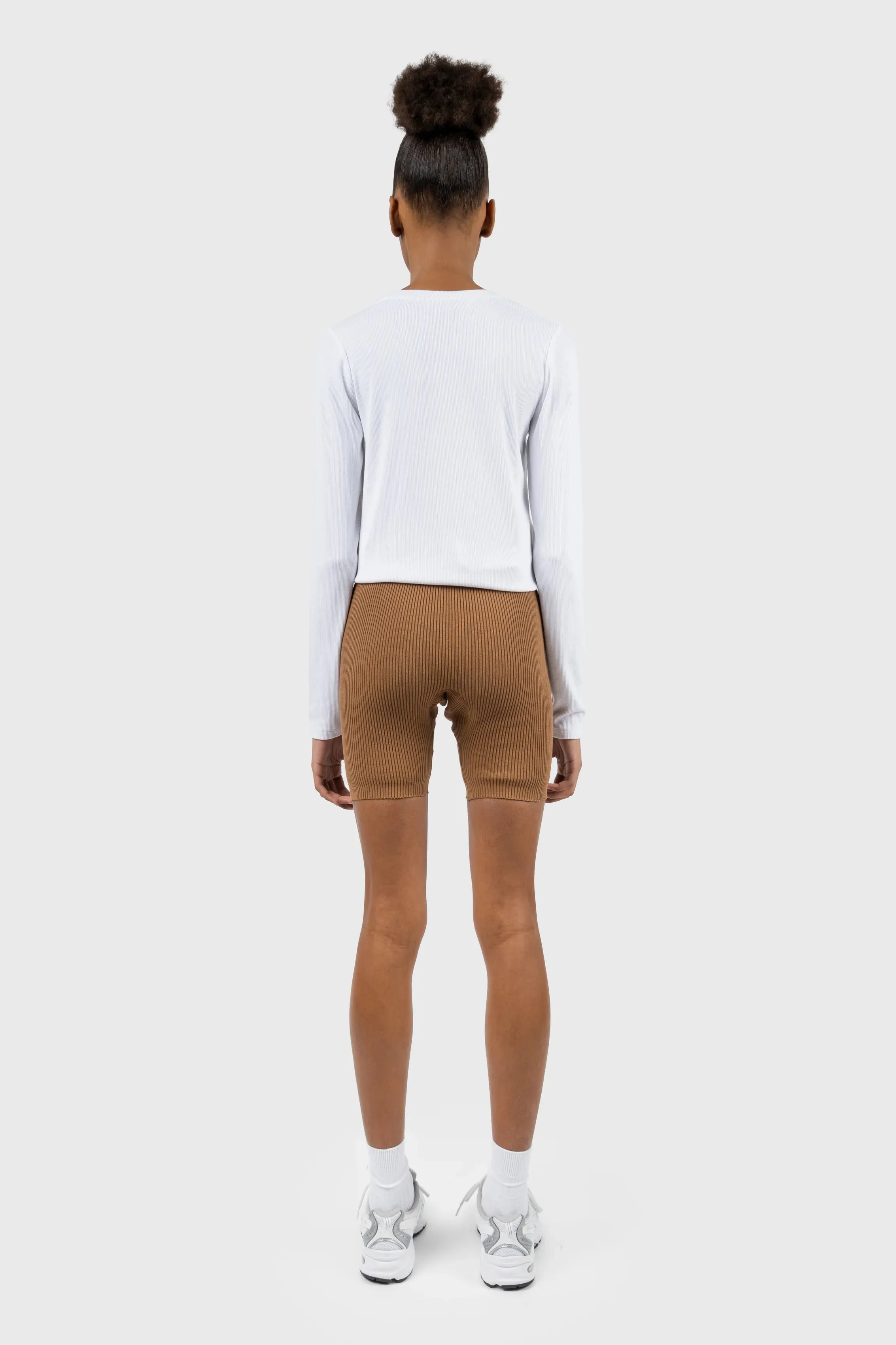 Scoop Neck Ribbed Long Sleeve Top