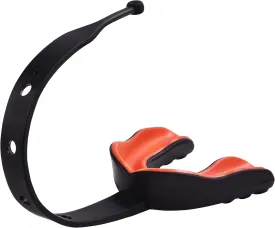 Strapped Mouth Guard for Football, Lacrosse, Ice Hockey, Taekwondo (USA Flag, Fangs, 15  Colors to Choose from) - Sports Mouthguard with Fixed Strap (Strapped, Youth or Adult)