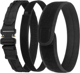VISMIX Tactical Belt, Quick Release 1.75" MOLLE Battle Belt with Inner Belt and Anti-Slip Pad- Heavy Duty Battle Belts
