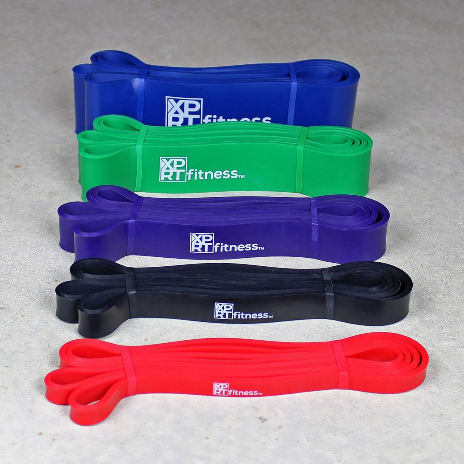 XPRT Fitness Resistance Bands Set - Pull Up Assist, Powerlifting, Stretching - Home Gym Workout Equipment for Strength Training and Physical Therapy
