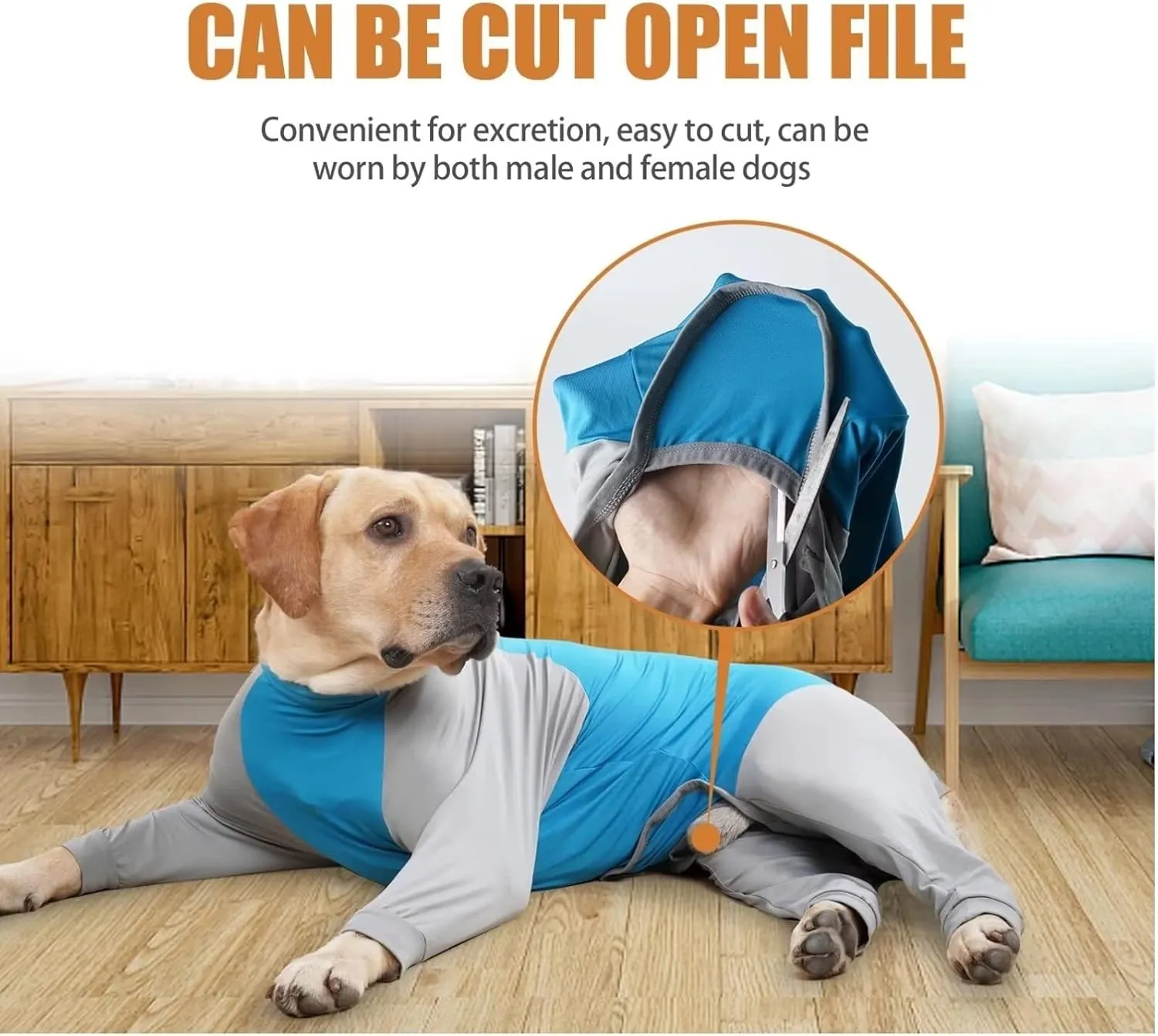 Xqpetlihai Dog Surgery Recovery Suit for Medium Large Dog Pajamas for Abdominal Wounds or Skin Diseases Dog Onesie Prevent Licking After Surgery Wear(B XXL)