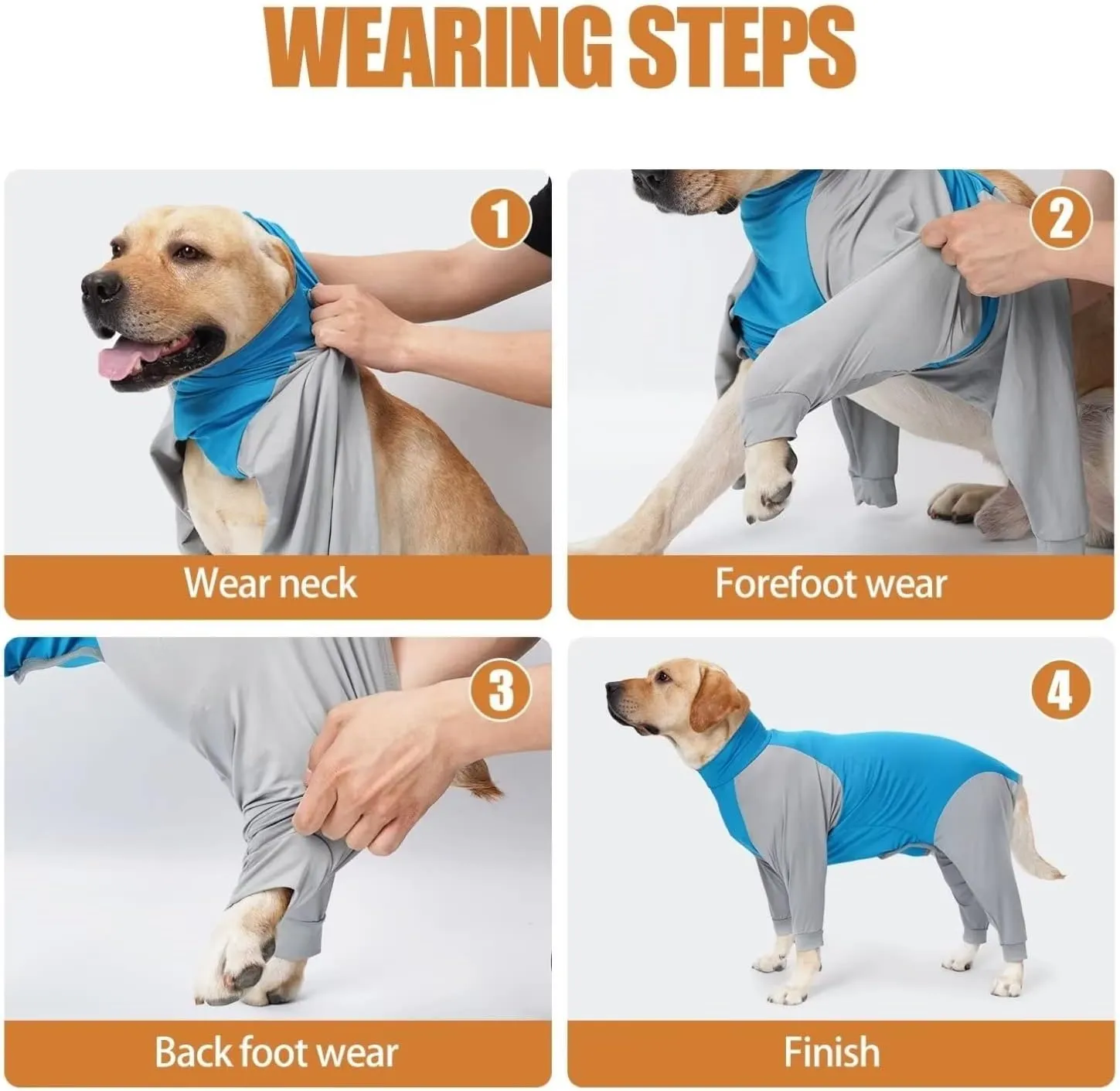Xqpetlihai Dog Surgery Recovery Suit for Medium Large Dog Pajamas for Abdominal Wounds or Skin Diseases Dog Onesie Prevent Licking After Surgery Wear(B XXL)