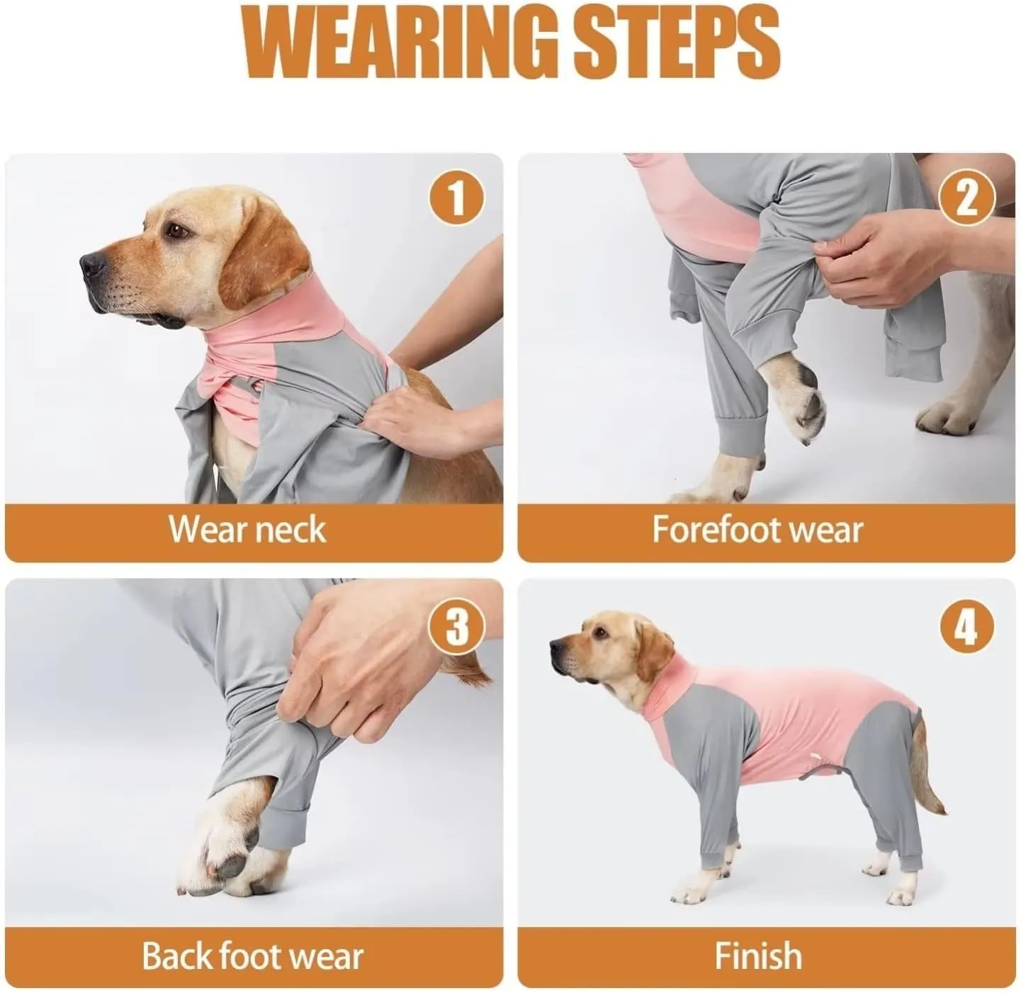 Xqpetlihai Dog Surgery Recovery Suit for Medium Large Dog Pajamas for Abdominal Wounds or Skin Diseases Dog Onesie Prevent Licking After Surgery Wear(P XS)
