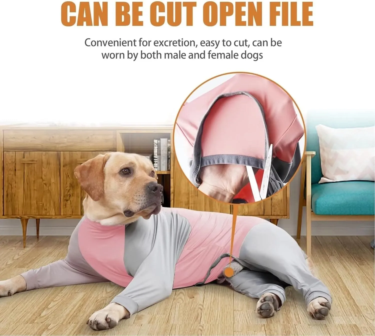 Xqpetlihai Dog Surgery Recovery Suit for Medium Large Dog Pajamas for Abdominal Wounds or Skin Diseases Dog Onesie Prevent Licking After Surgery Wear(P XS)